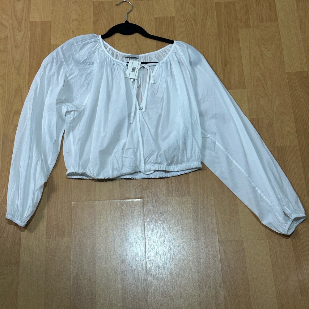 Rails White Long Sleeve Blouse